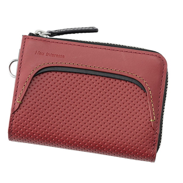 [ノイ　インテレッセ] 小銭入れ レッド×ブラック