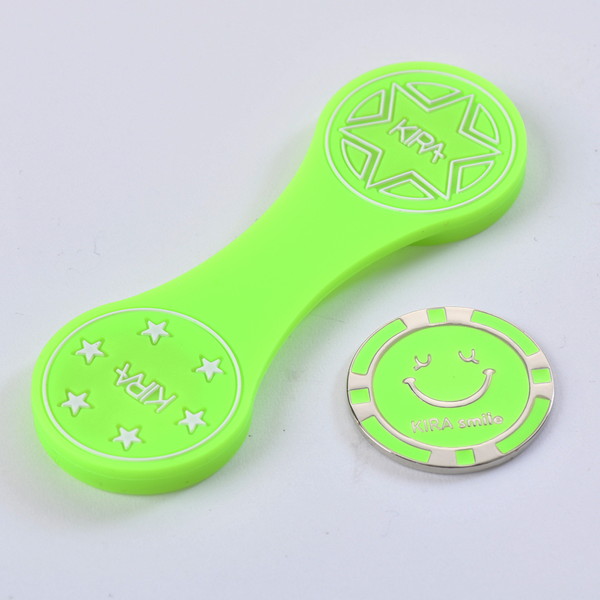 [kasco] KIRA シリコンクリップマーカー ライム