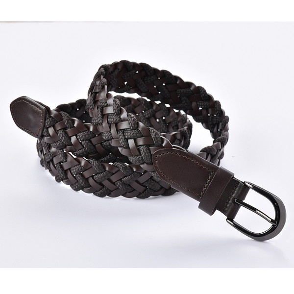 [ニコルクラブフォーメン] メッシュベルト ダークブラウン