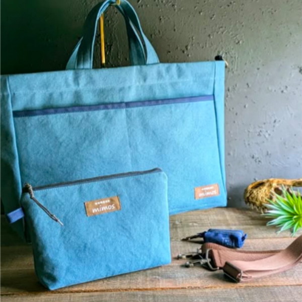 【配送・店頭受取】[帆布鞄製作所mimos] TEKAPO-テカポ-ショルダー＆ポーチ 留紺(青色)