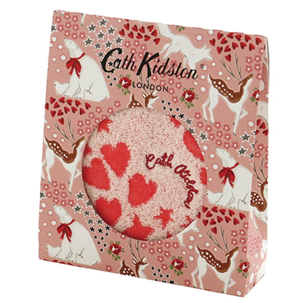 [キャス キッドソン] パッケージ入りタオルハンカチ ピンク