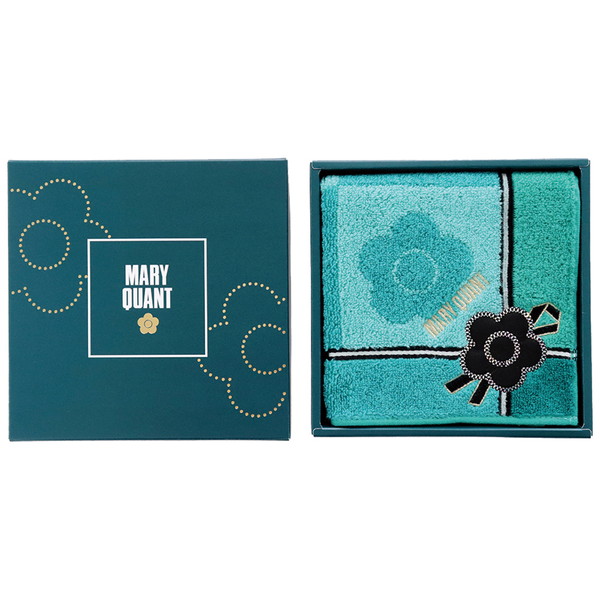 [マリークヮント] パッケージ入りタオルハンカチ グリーン