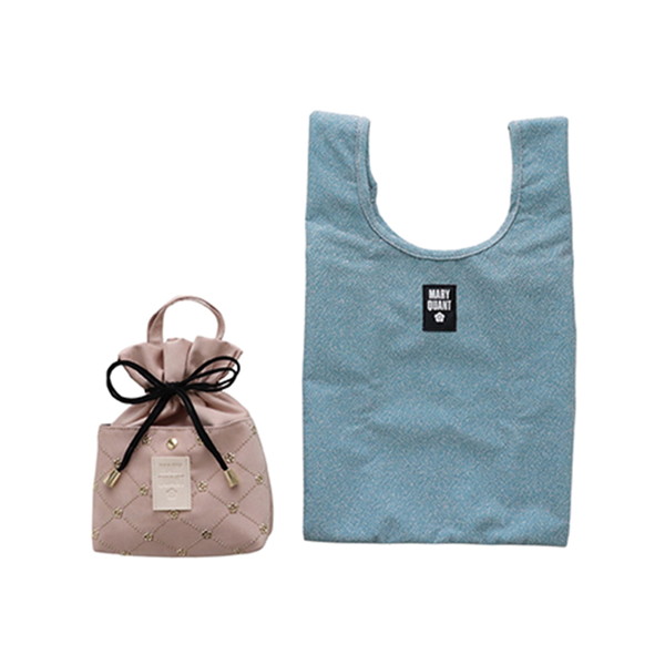 [マリークヮント] 巾着付きエコバッグ ベージュ