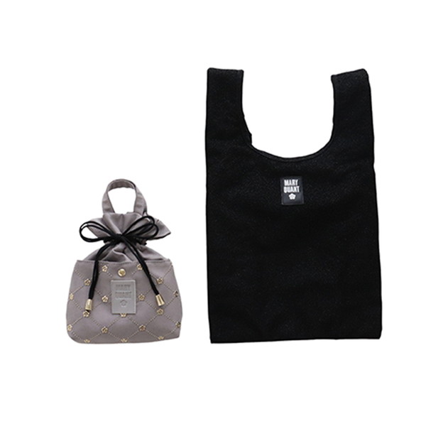 [マリークヮント] 巾着付きエコバッグ グレー