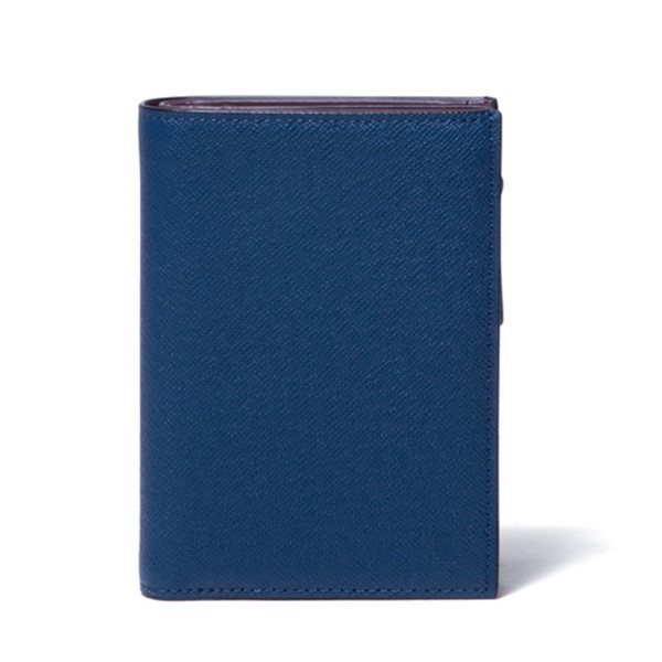 [ランバンコレクション]折財布（中）　(ブルー)