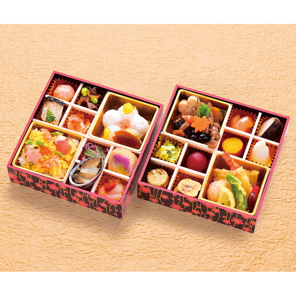 【店頭受取】 [料亭金鍋] 慶寿御膳(170×170mm、2段)
