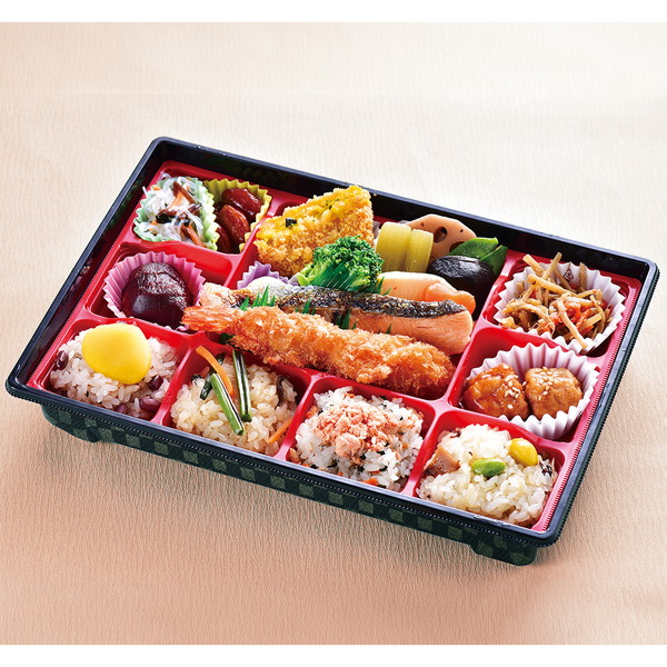 【9月15日お届け】[まんえい堂] おこわ御膳(280×195mm、1段)　～ネットデパ地下