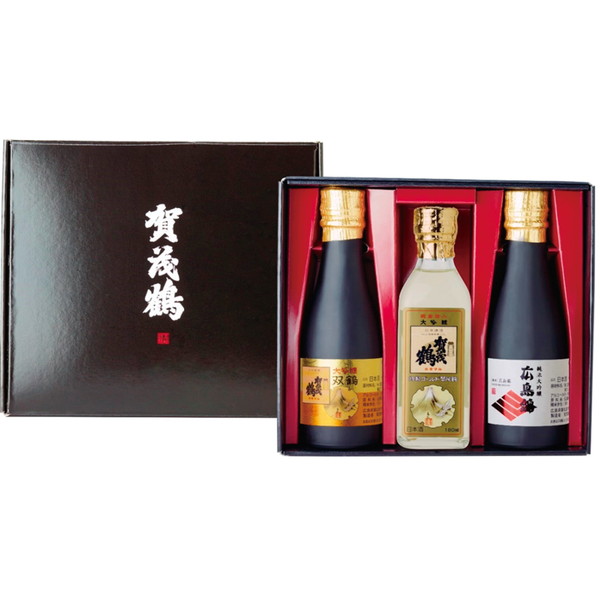 【9月15日お届け】[賀茂鶴酒造] 加茂鶴プレミアムセット(180ml×3本)　～ネットデパ地下