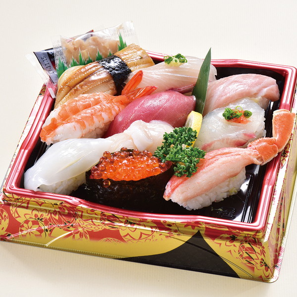 [鮮魚丸福] 大トロ中トロ入りにぎり寿司 (10貫)　～ネットデパ地下