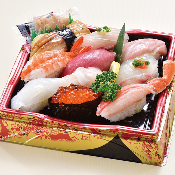 [鮮魚丸福] 大トロ中トロ入りにぎり寿司（10貫）　～ネットデパ地下