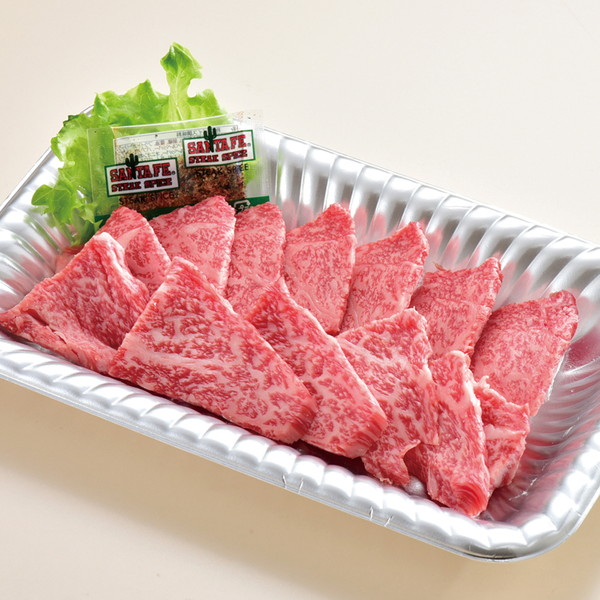 [お肉処さくら井] 九州産　特選牛牛霜降りカルビ焼肉用（約130ｇ）　～ネットデパ地下