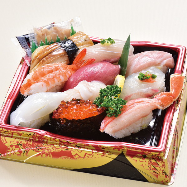 [鮮魚丸福] 大トロ中トロ入にぎり寿司（10貫） ～ネットデパ地下