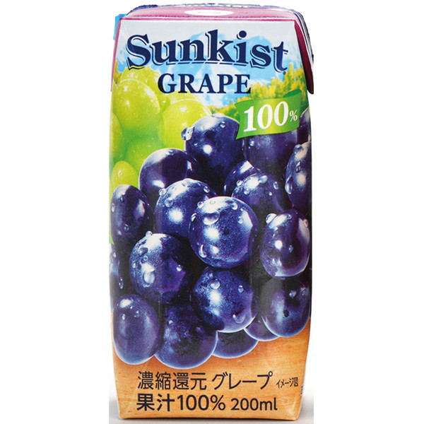 [個食] 森永乳業サンキスト100％グレープ（200ml） ～ネットデパ地下