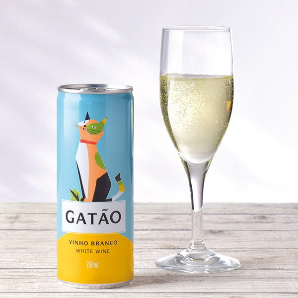 [和洋酒  古武士屋] ガタオCAN（250ml、ポルトガル、白辛口、微発泡） ～ネットデパ地下