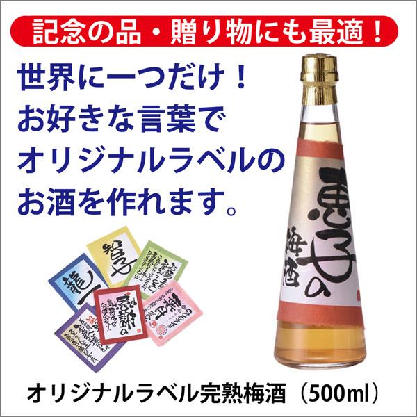 [酒のしもがわ]オリジナルラベル完熟梅酒（500ｍｌ）