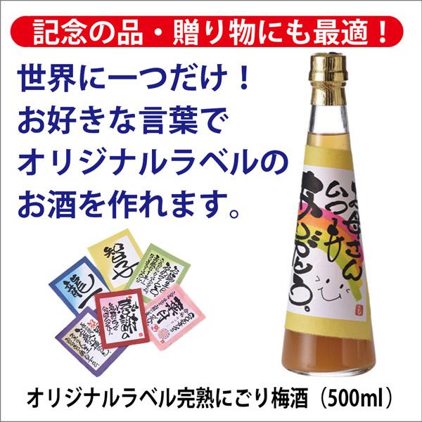 [酒のしもがわ]オリジナルラベル完熟にごり梅酒（500ｍｌ）