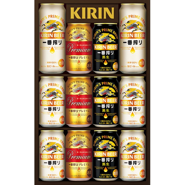 [ＫＩＰＦ３] 「キリン」一番搾り３種飲みくらべセットプレミアム黒ビール入り【解体セール】