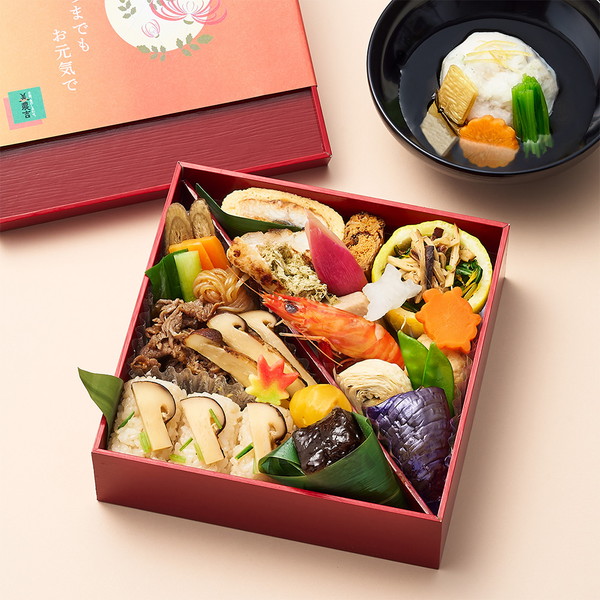 [京料理 美濃吉] 敬老の日 国産松茸と和牛のすき焼き御膳 (1折)