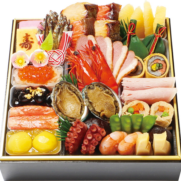 317 [わらびの里] 料亭の和風おせち一段重(わらび12)