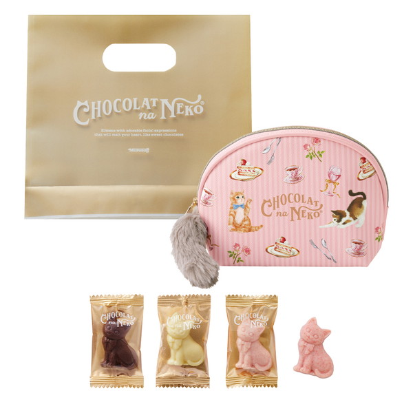 [ショコラな猫 by モロゾフ] ふわふわしっぽのポーチ [MO-1238]