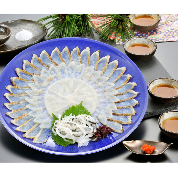 福岡・小倉「食楽庵ふる川」 ふく刺三種盛り[25食楽刺]