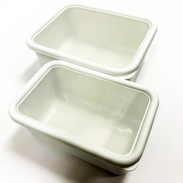 琺瑯製　深型角容器Ｍ・Ｌセット[理由ありお買得品]