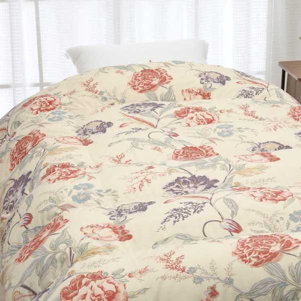 [ロマンス小杉] 羽毛合掛け布団 ピンク系 150×210㎝