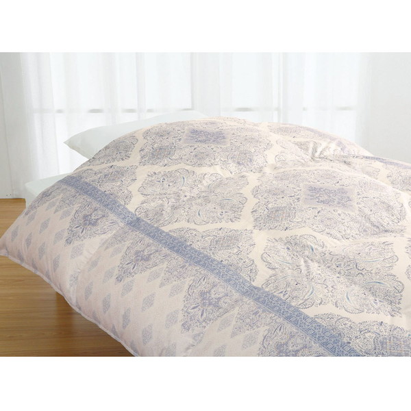 [ロマンス小杉] 2層式羽毛掛け布団 ブルー系 150×210㎝