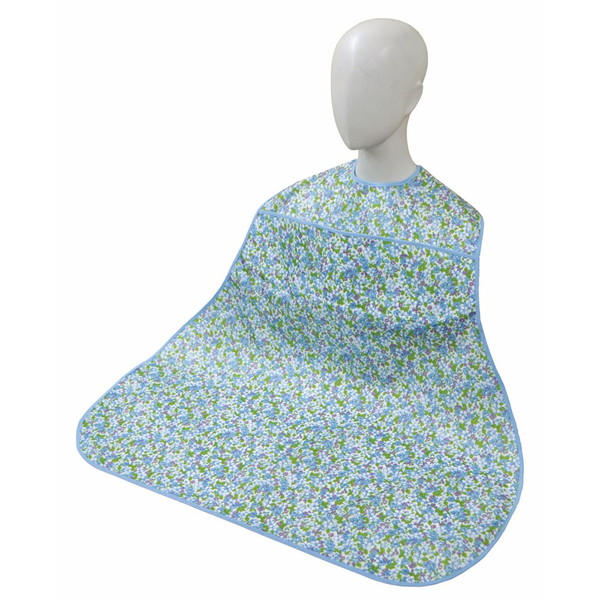 ディナーエプロン（ポケット付き） 小花（ブル－） [6077]