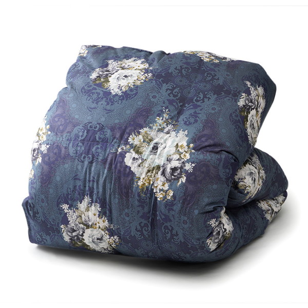 [大津コーポレーション] 二層式キルト　羽毛ふとん（デーローズ）  ブルー [4607093E]