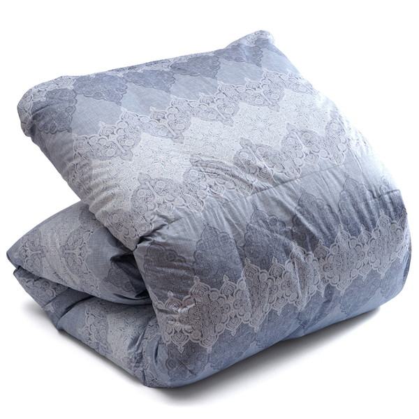 [大津コーポレーション] 二層式キルト　羽毛ふとん（エミル） ブルー  [580293]