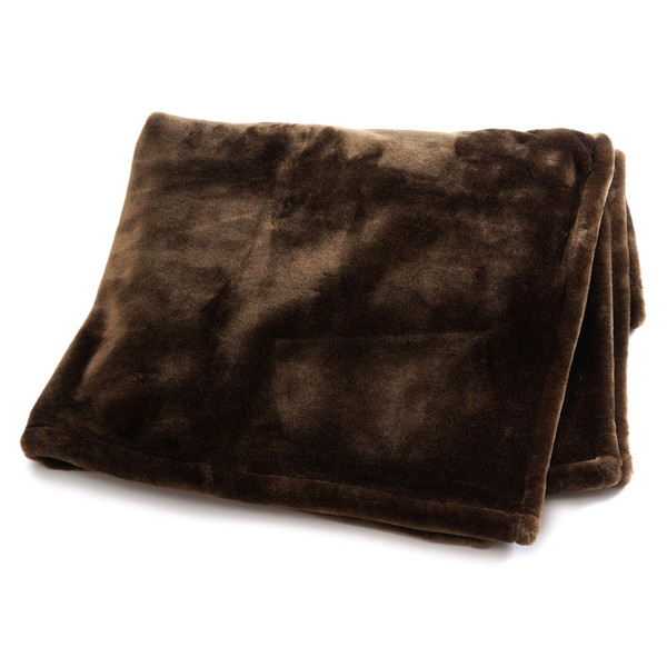 [大津コーポレーション] 超やわらかフェイクファーアクリル毛布 ベージュ [5221510F]