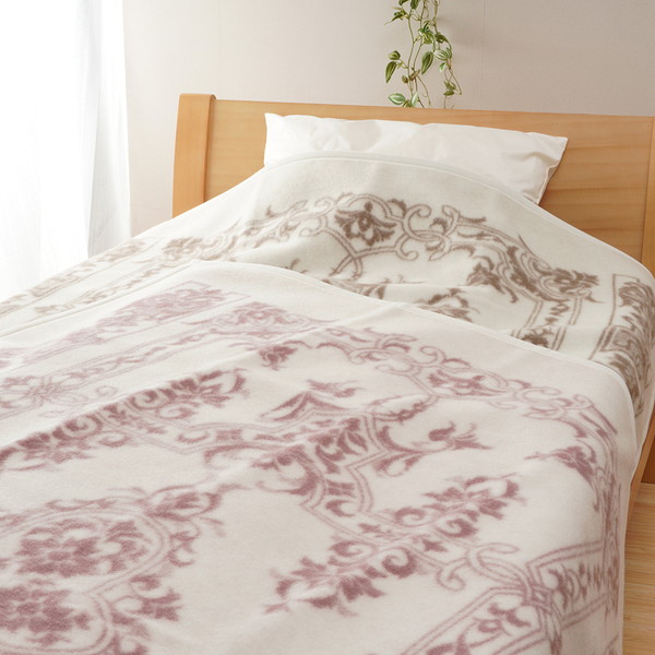 [大津コーポレーション] ウール毛布（毛羽部分） ピンク [1261912]