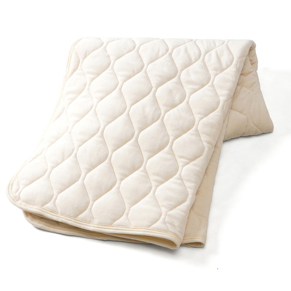 [大津コーポレーション] 綿ベロア敷きパッド　セミダブル アイボリー [SP673131-9]