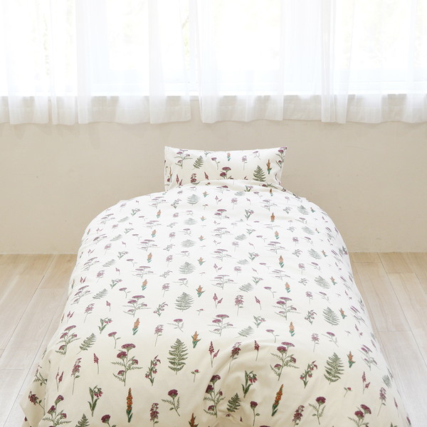 [大津コーポレーション] 掛けふとんカバー（ワイルドフラワー） ベージュ [551113]