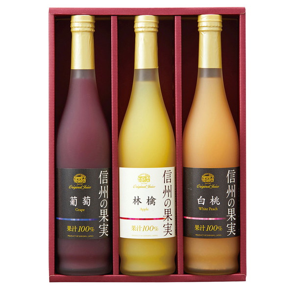[りんご村からのおくりもの] 信州の果実　アソートジュースセット[OJM-3A]
