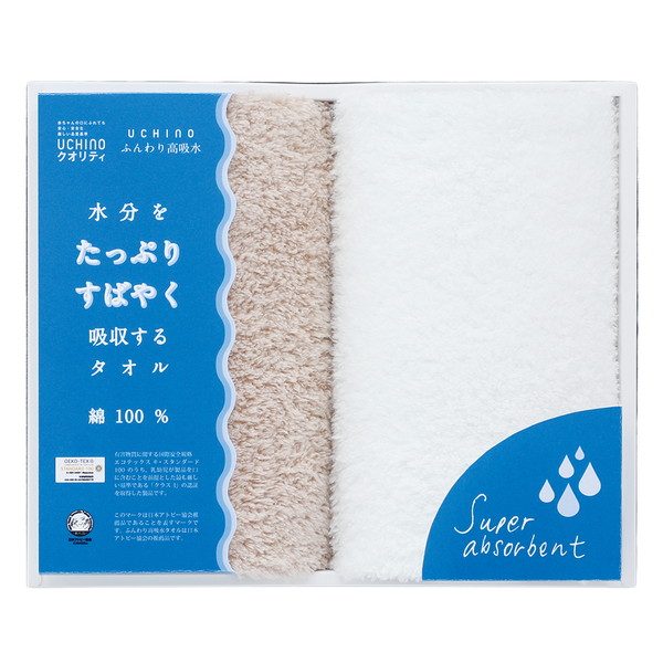 [ウチノ　タオルギャラリー] UCHINO「ふんわり高吸水」 ベージュ [UF30900]