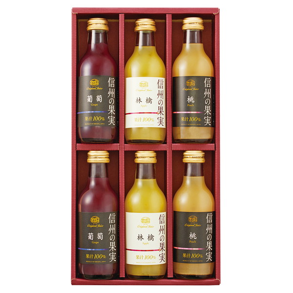 [りんご村からのおくりもの] 信州の果実　アソートジュースセット [OJB-6F]