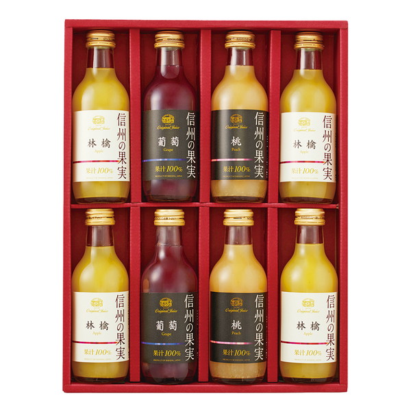 [りんご村からのおくりもの] 信州の果実　アソートジュースセット [OJB-8F]