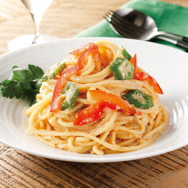 [プロトンダイニング] オクラと明太子のパスタ