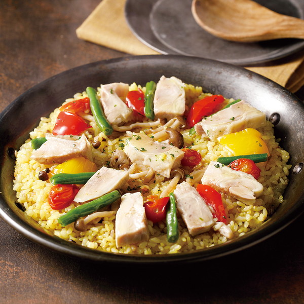 [プロトンダイニング]チキンパエリア バレンシアーナ【＋十六穀米】