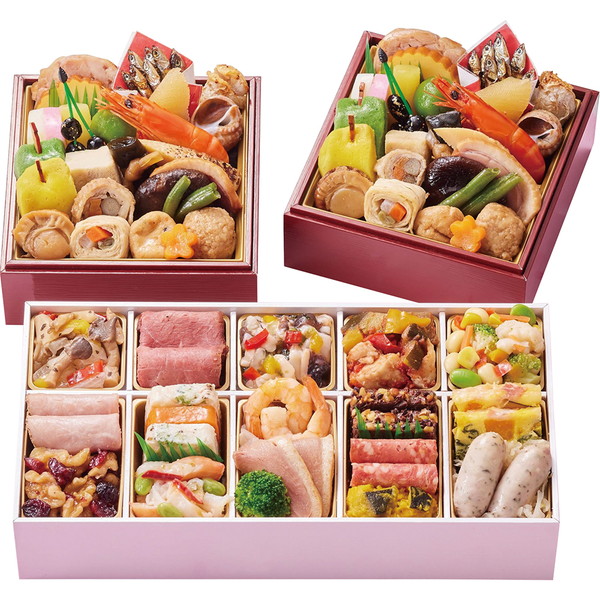 「京都 しょうざん」和の個食おせち＆オードブル 二段三重 (2人前)