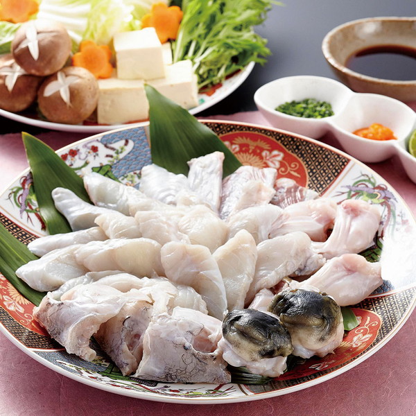 「下関山賀」 天然トラフグちり鍋セット(7つ道具入り)(3～4人前)