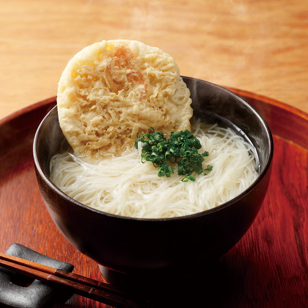 [京料理 たん熊北店] 天ぷら にゅうめん