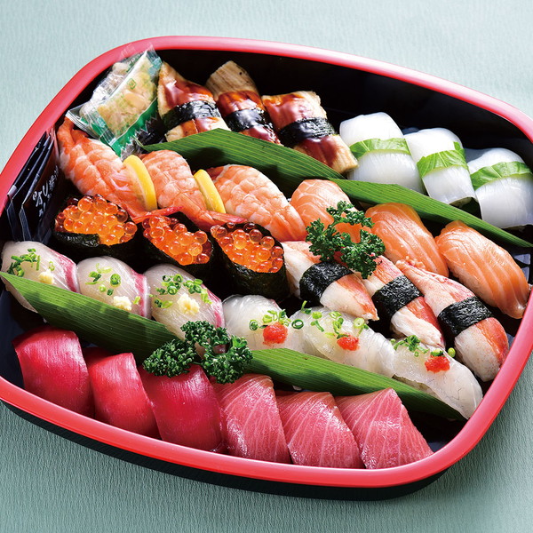 [鮮魚丸福] 本マグロ中トロ入りにぎり(30貫)