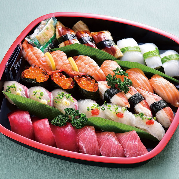 [鮮魚丸福] 本マグロ中トロ入りにぎり(30貫)