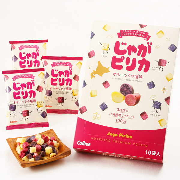 [カルビー]じゃがピリカ　オホーツクの塩味10袋入