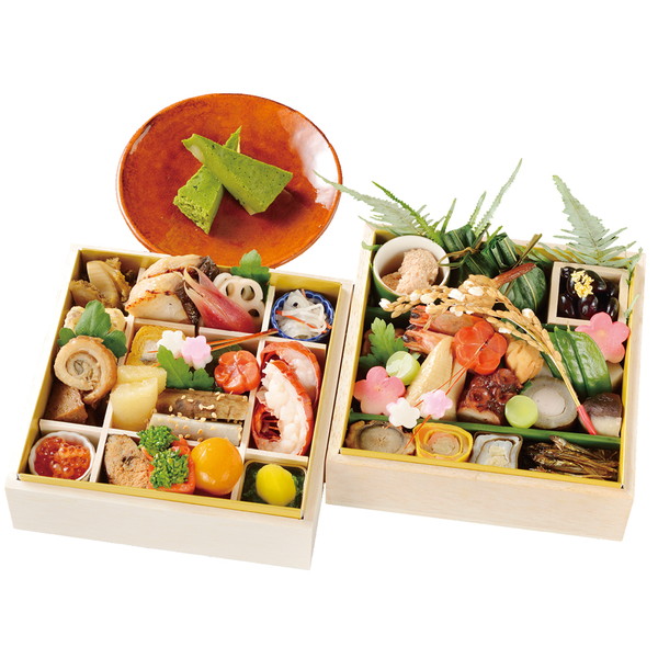 [宇治　辰巳屋] 茶の香り漂う和風おせち二段重(辰巳40)