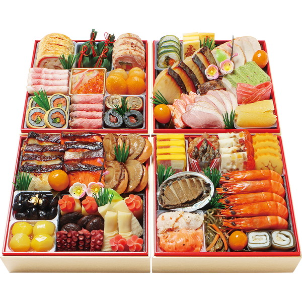 [京・料亭　わらびの里] 料亭の和洋風おせち四段重(わらび37)