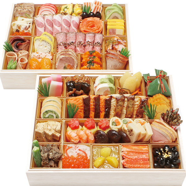 [京・料亭　わらびの里] 料亭の和洋風オードブル二段重(わらび27)